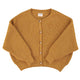 Knitted soft cardigan | Camel  w/ golden lurex