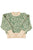 Knitted soft sweater | Ecru & green w/ animal print