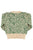 Knitted soft sweater | Ecru & green w/ animal print
