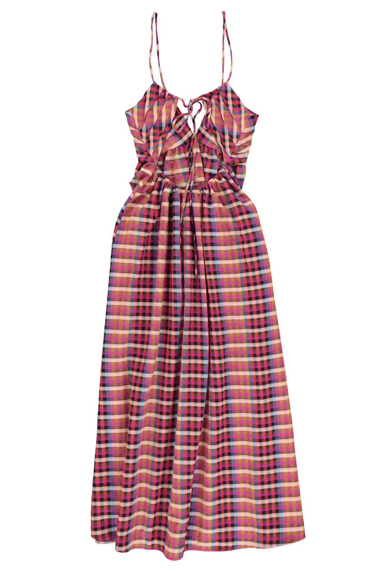 Long dress | Multicolor checkered