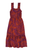 Long dress | Orange & purple printed