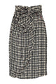 Long wrap skirt | Black & ecru