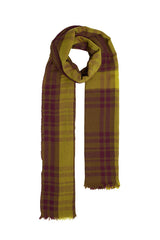 Wool Echarpe | Checkered Khaki