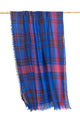 Wool Echarpe | Checkered Royal Blue