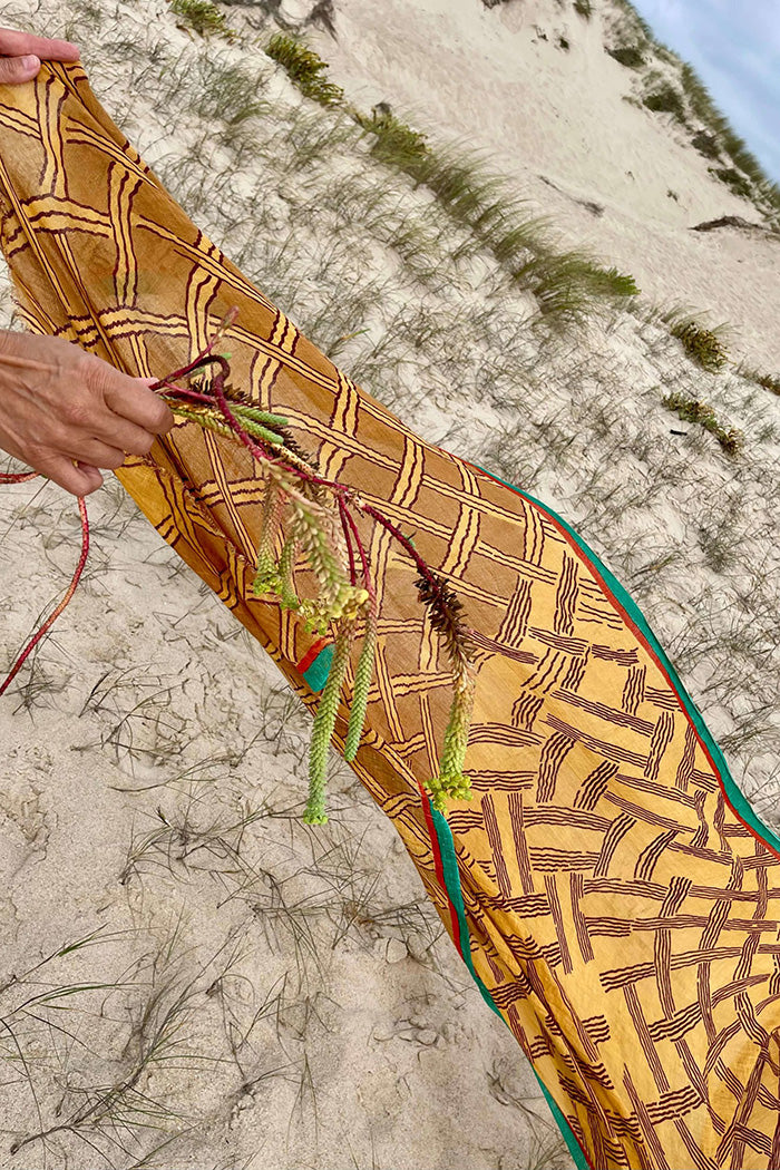 Scarf/Pareo | Orange Braid