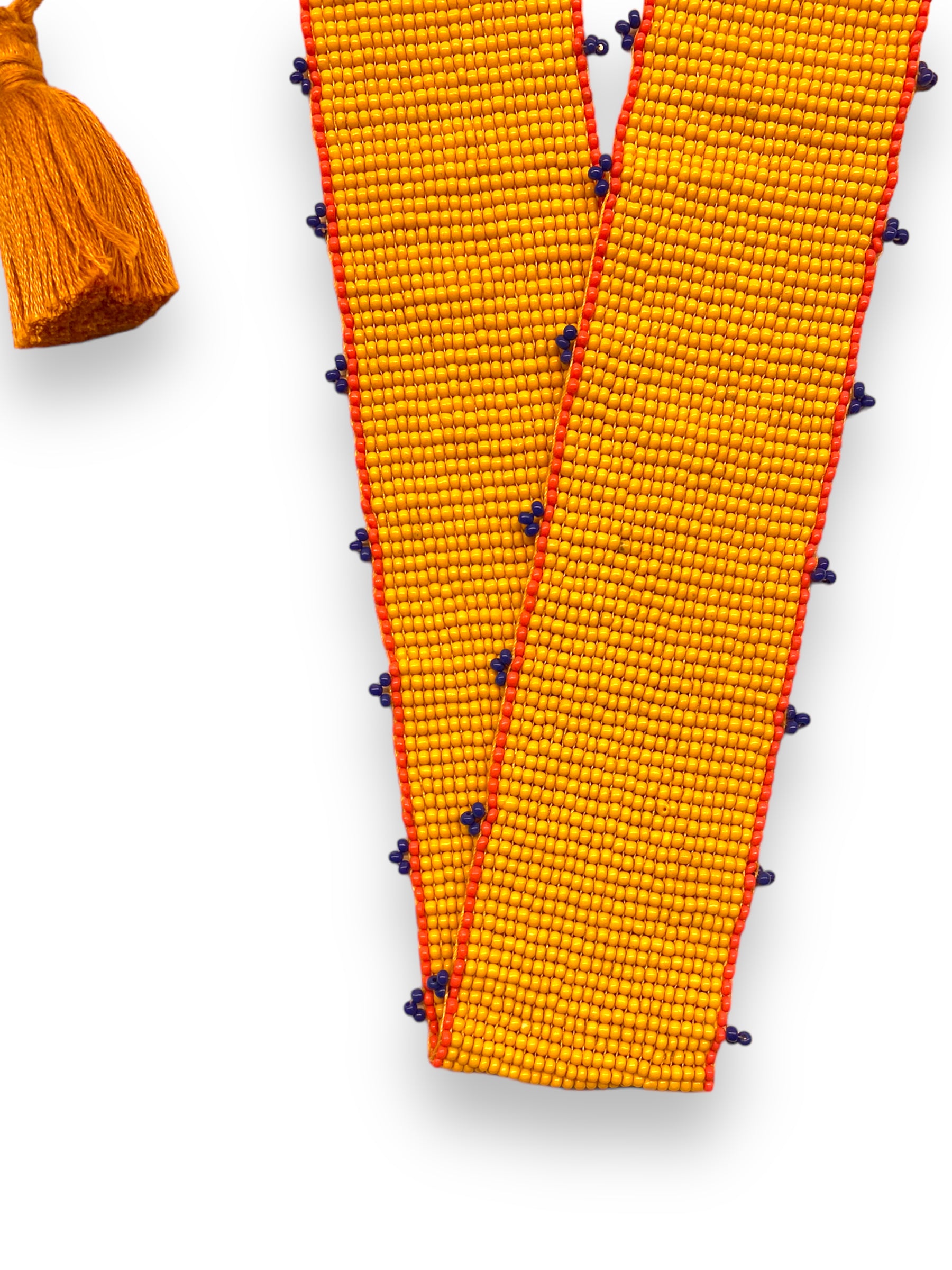 Necklace/belt glass beads | peach & pink