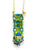 Necklace glass beads pocket | green & blue