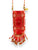 Necklace glass beads pocket | pink & red