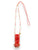 Necklace glass beads pocket | pink & red