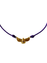 Necklace eagle | violet cord