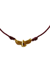 Necklace eagle | bordeaux cord