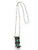 Necklace glass beads pocket | black & turquoise
