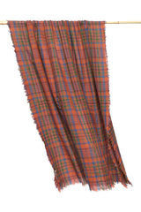 Wool Echarpe | Checkered Orange