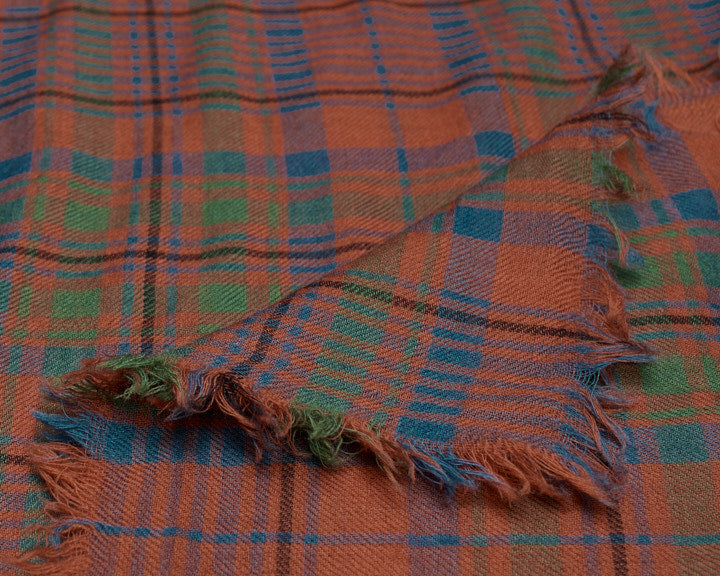 Wool Echarpe | Checkered Orange