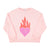 Sweatshirt | light pink w/ "heart" print