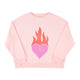 Sweatshirt | light pink w/ "heart" print