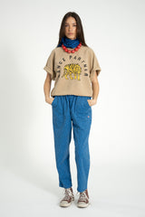 Trousers | Blue w/ animal print