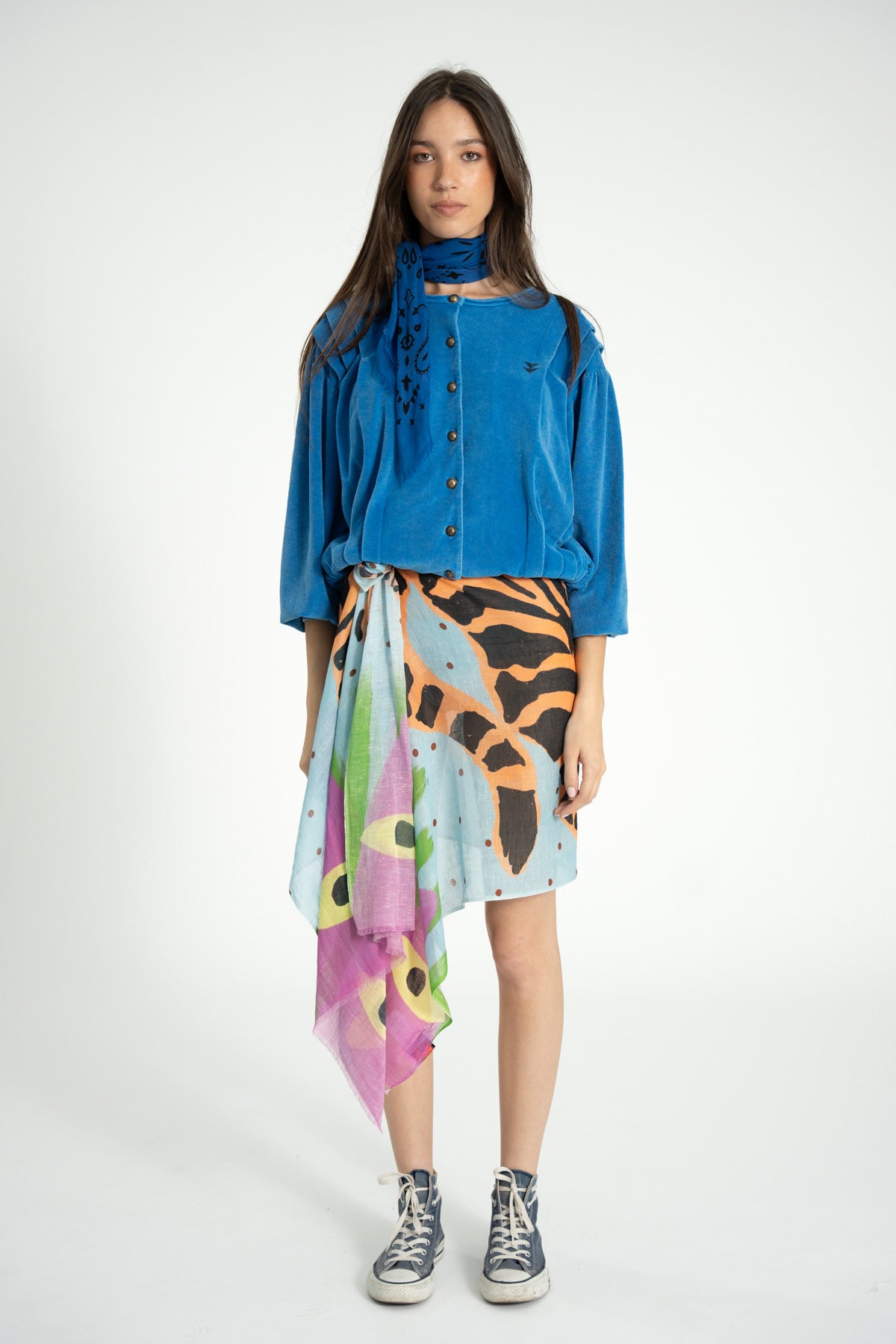 Scarf | Multicolor w/ black tiger