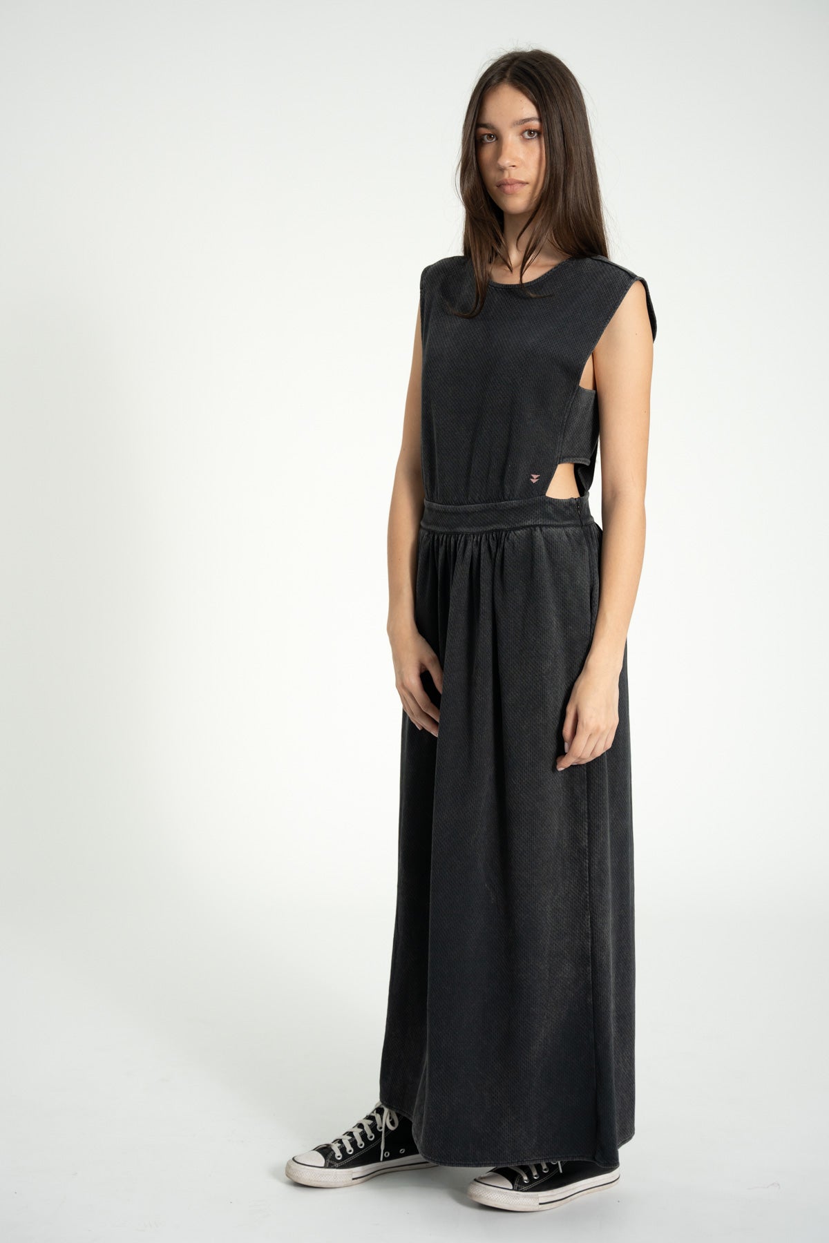 Long dress | Washed black