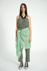 Scarf | Green checkered
