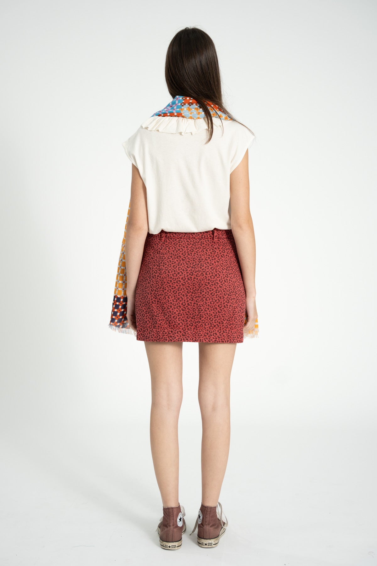 Short skirt | Pink w/ animal print