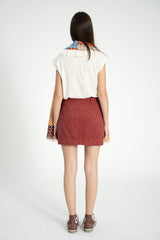 Short skirt | Pink w/ animal print