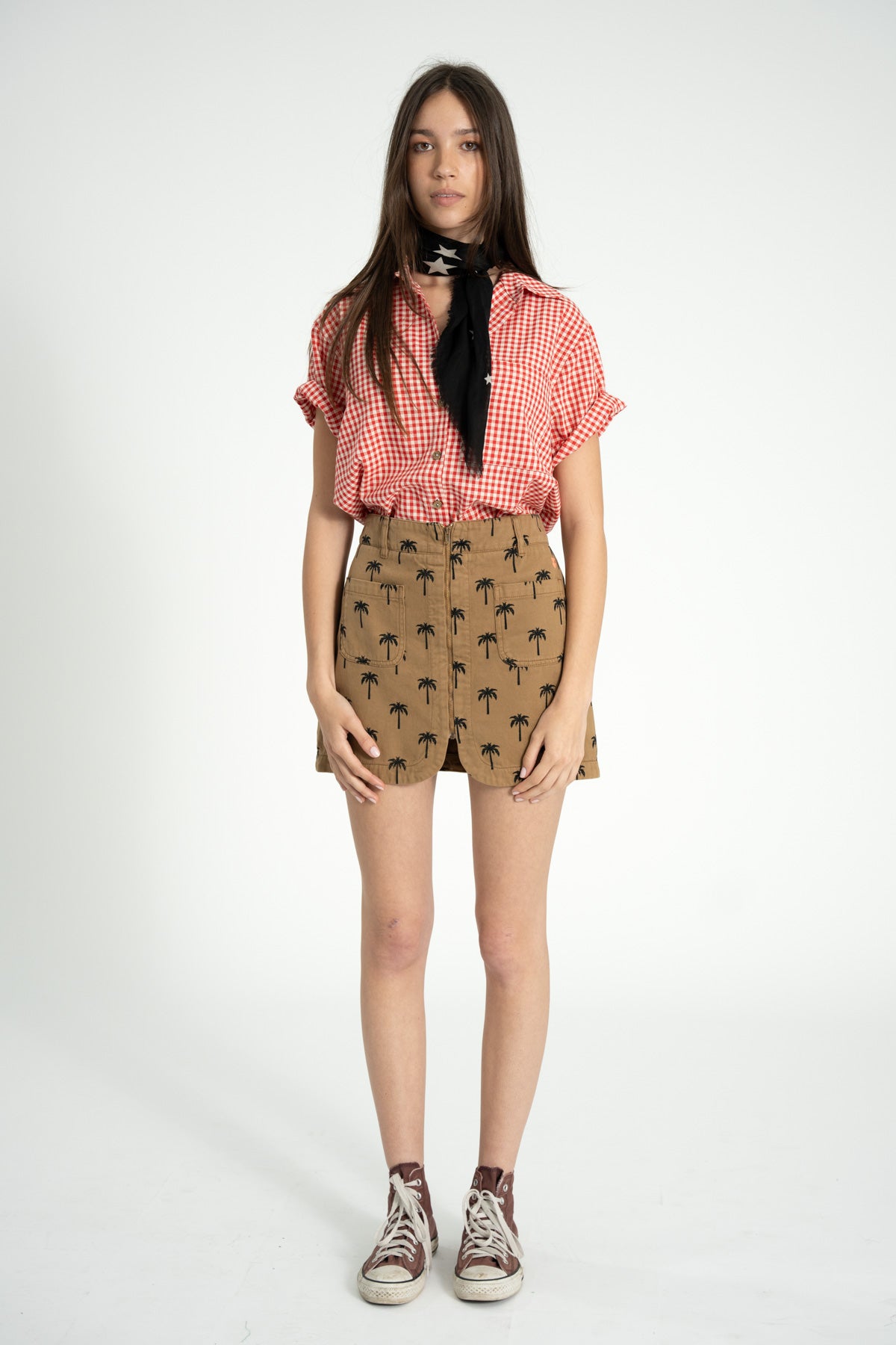 Shirt | Red & ecru checkered