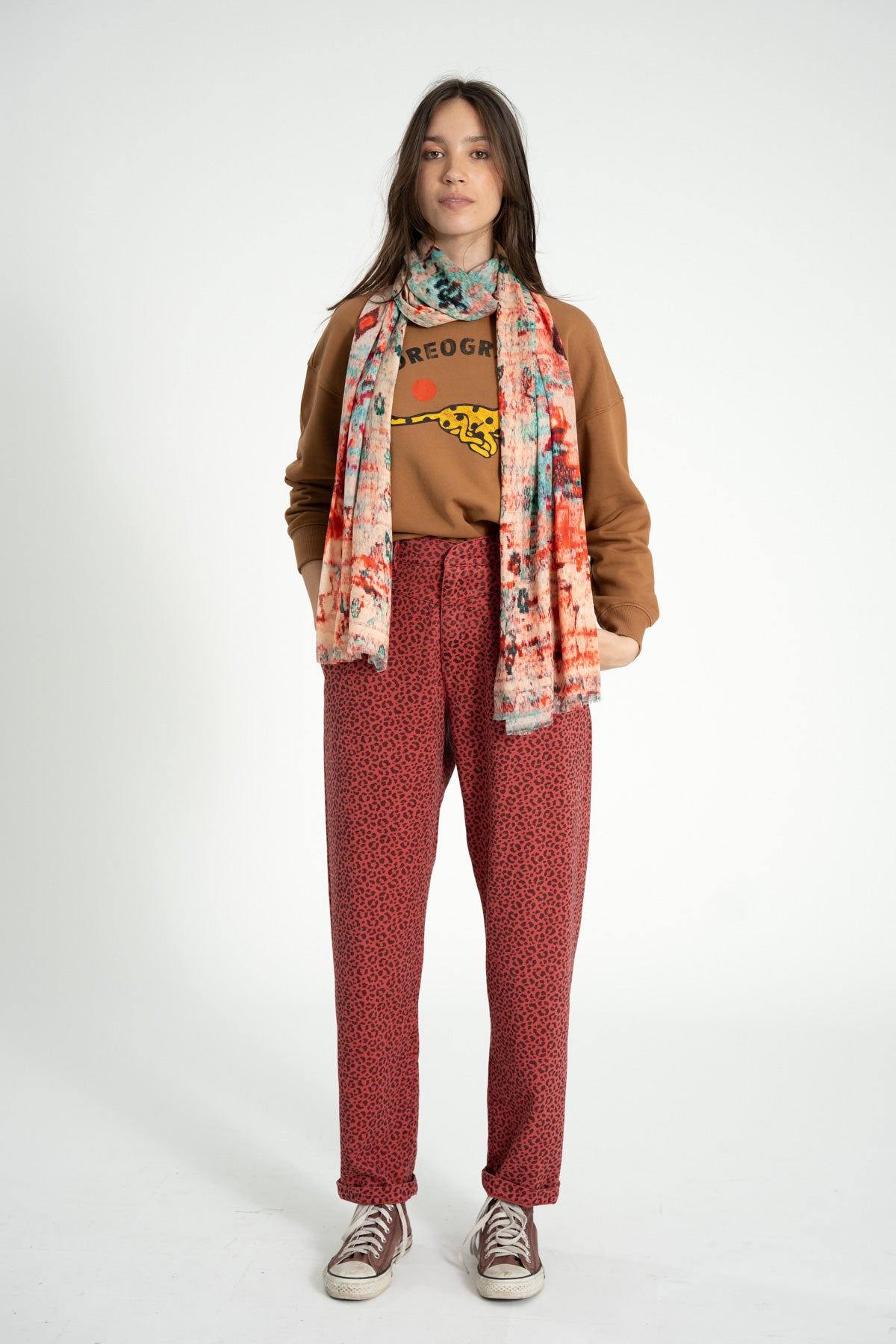 Scarf | Red multicolor