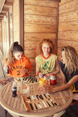 Sweatshirt w/ peter pan collar | Orange w/ "2 tango" print