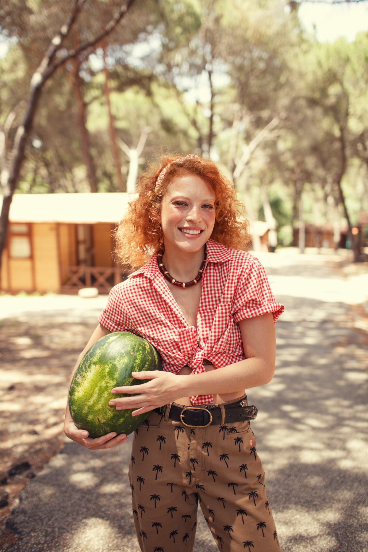 Shirt | Red & ecru checkered