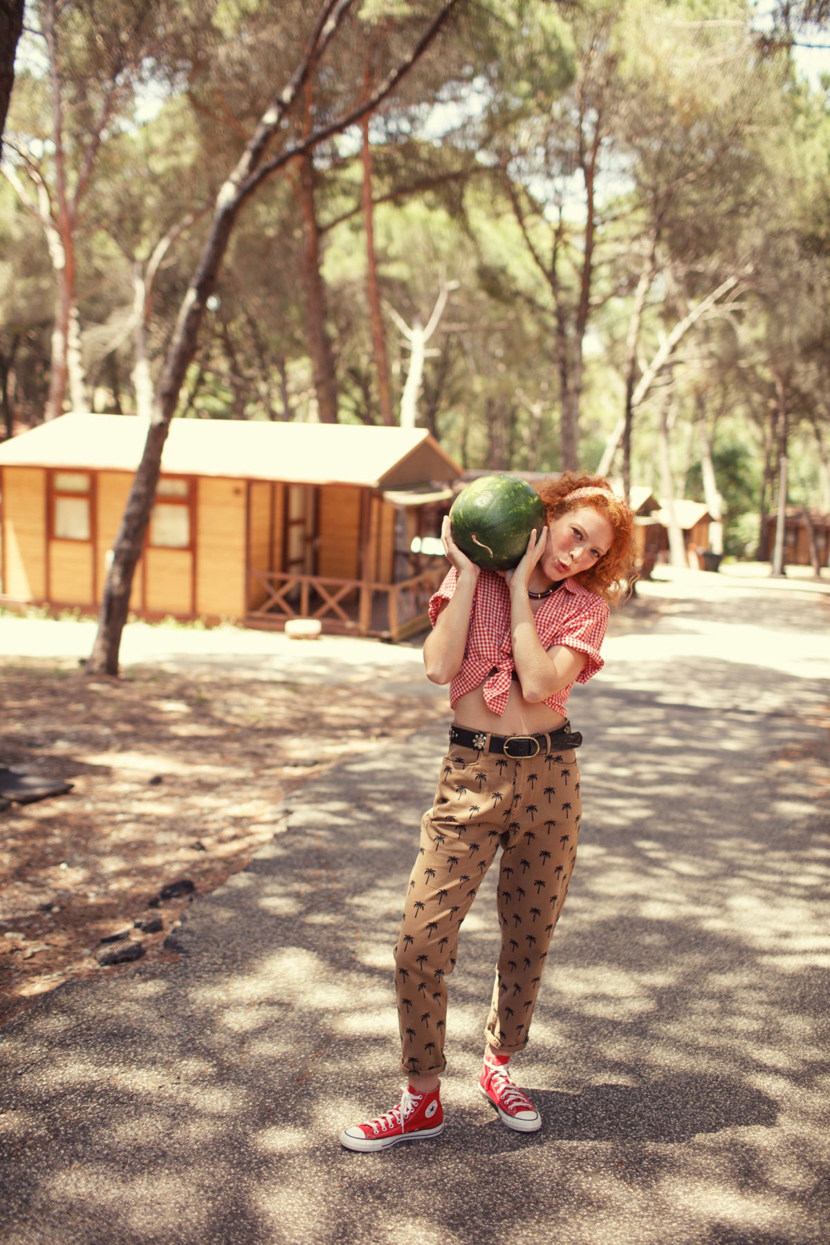 Trousers | Brown w/  palm trees