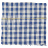 Scarf | Blue & ecru checkered