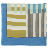 Scarf | Blue & green geometric shapes
