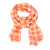 Scarf | Orange & ecru checkered