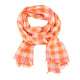 Scarf | Orange & ecru checkered