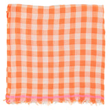 Scarf | Orange & ecru checkered