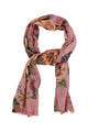 Scarf | Pink w/ flowers & parrots