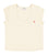Short sleeve t-shirt w/ deep round neck | Ecru w/ "lobby babe" print