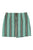Short asymmetrical skirt | Blue w/ stripes