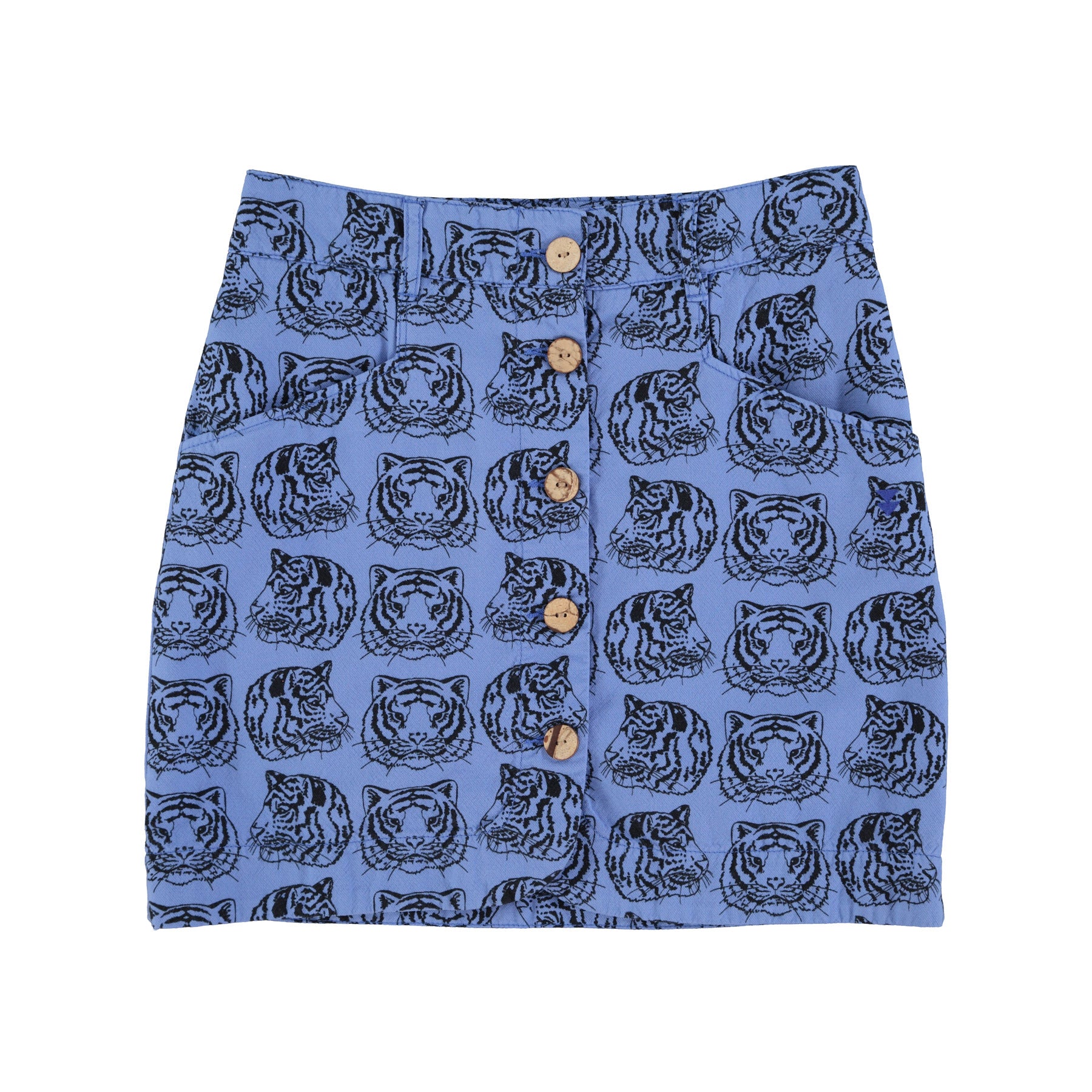 ワンピース PAROSH Women Mid Skirts D726025PANTY25 012 BLUE Short skirt | Blue w/ tigers allover – Sisters Department