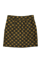 Short skirt | Green & black squares