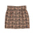 Short skirt | Light brown w/ tigers allover