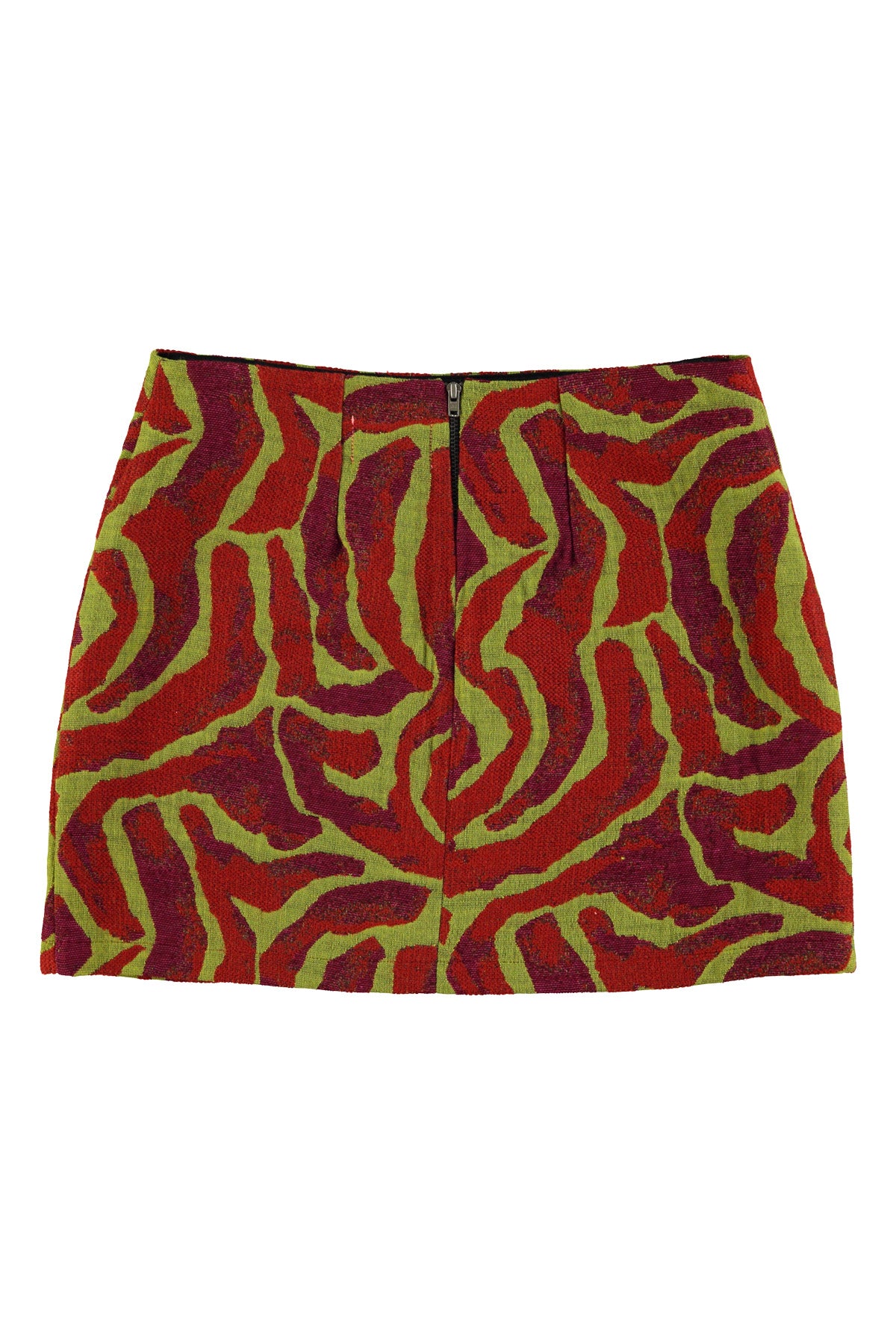 Short skirt | Multicolor pattern (Bordeaux)