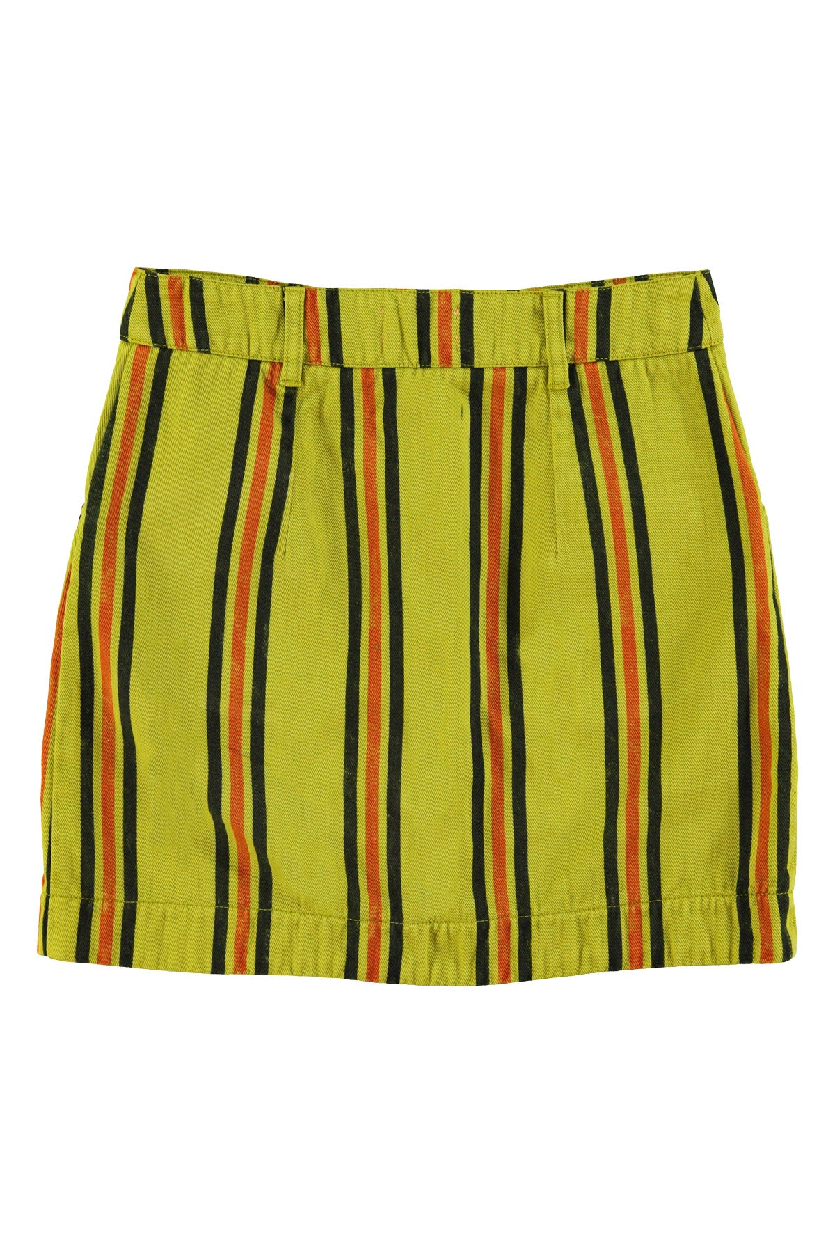 Short skirt | Olive green w/ stripes