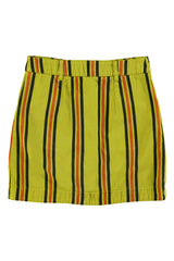 Short skirt | Olive green w/ stripes