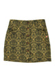 Short skirt | Yellow w/ animal print