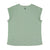 Short sleeve linen t-shirt w/ deep round neck | green