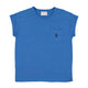 Short sleeve t-shirt | Blue linen