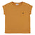 Short sleeve t-shirt | Camel linen