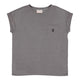 Short sleeve t-shirt | Dark grey linen